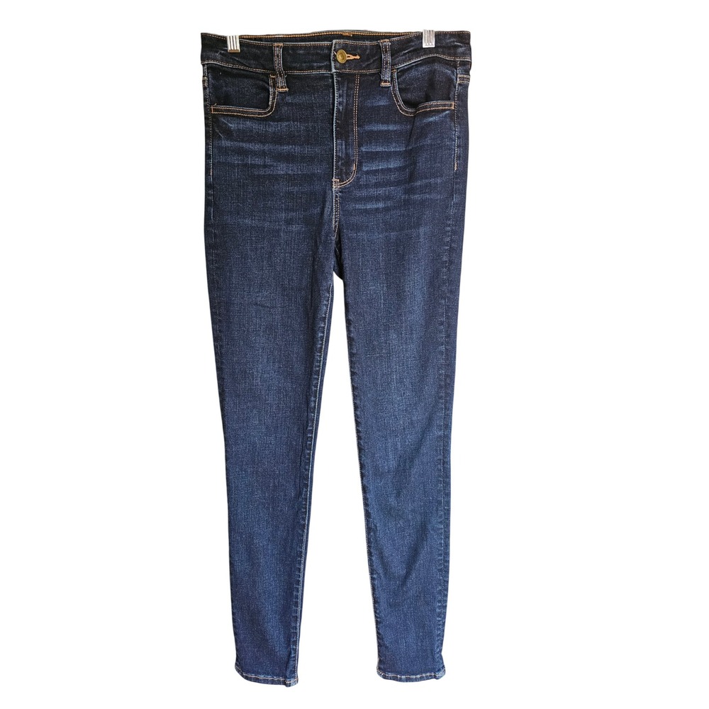 American Eagle Ne(x)t Level Stretch Skinny Jeans Womens 10 Long Dark Wash Denim